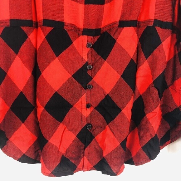Lucky Brand Womens Button Back Plaid Shirt X-Large - Picture 11 of 15